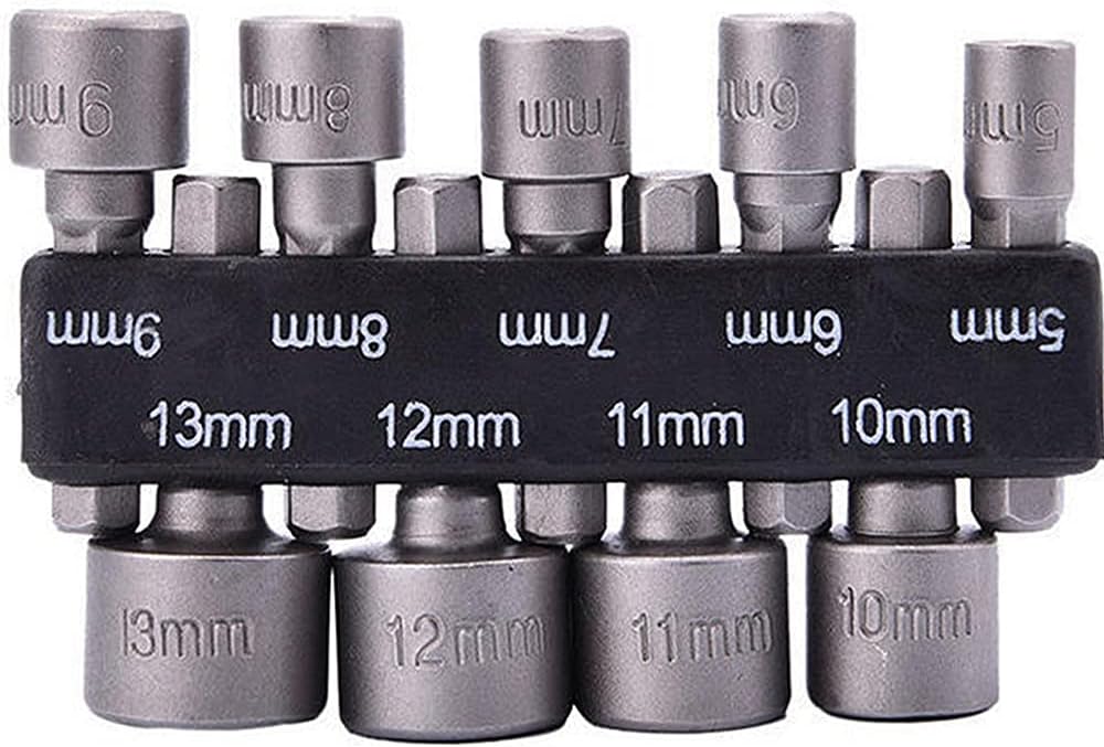 Pcs Hex Drill Bits Tools,5-13mm Hex Shank Magnetic Nut Setter