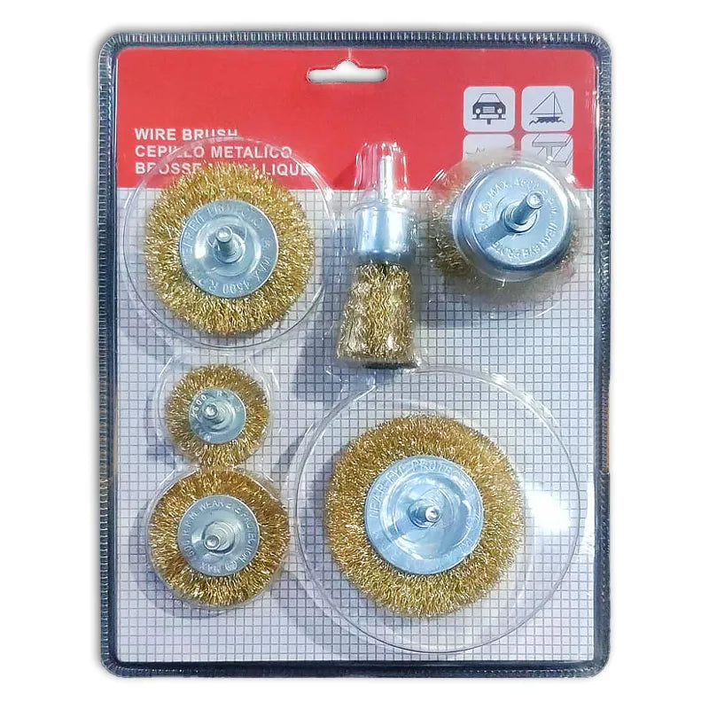 Drill Attachments Wire Brush Set - 6 Pieces