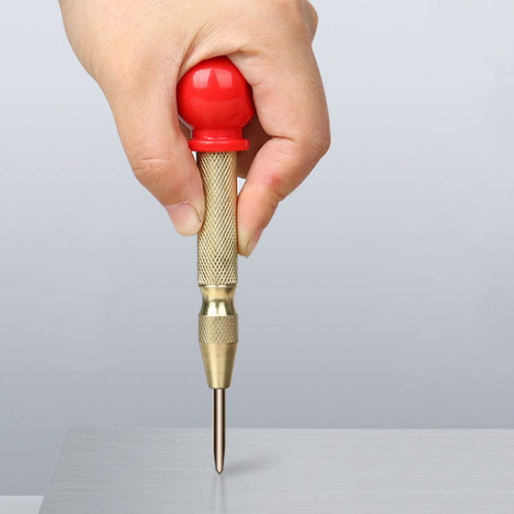 NIDONE Central Hole Brass Automatic Spring Punch Tool for Wood Plastic Steel Wood Steel