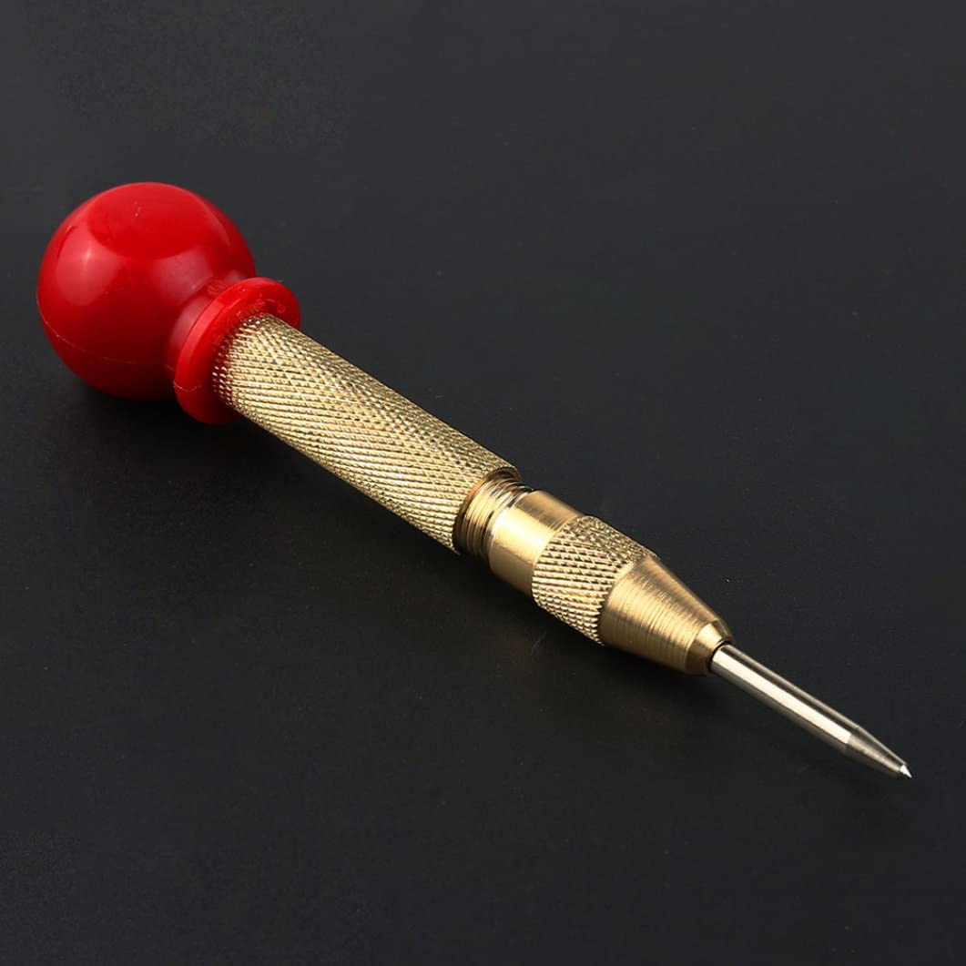 NIDONE Central Hole Brass Automatic Spring Punch Tool for Wood Plastic Steel Wood Steel