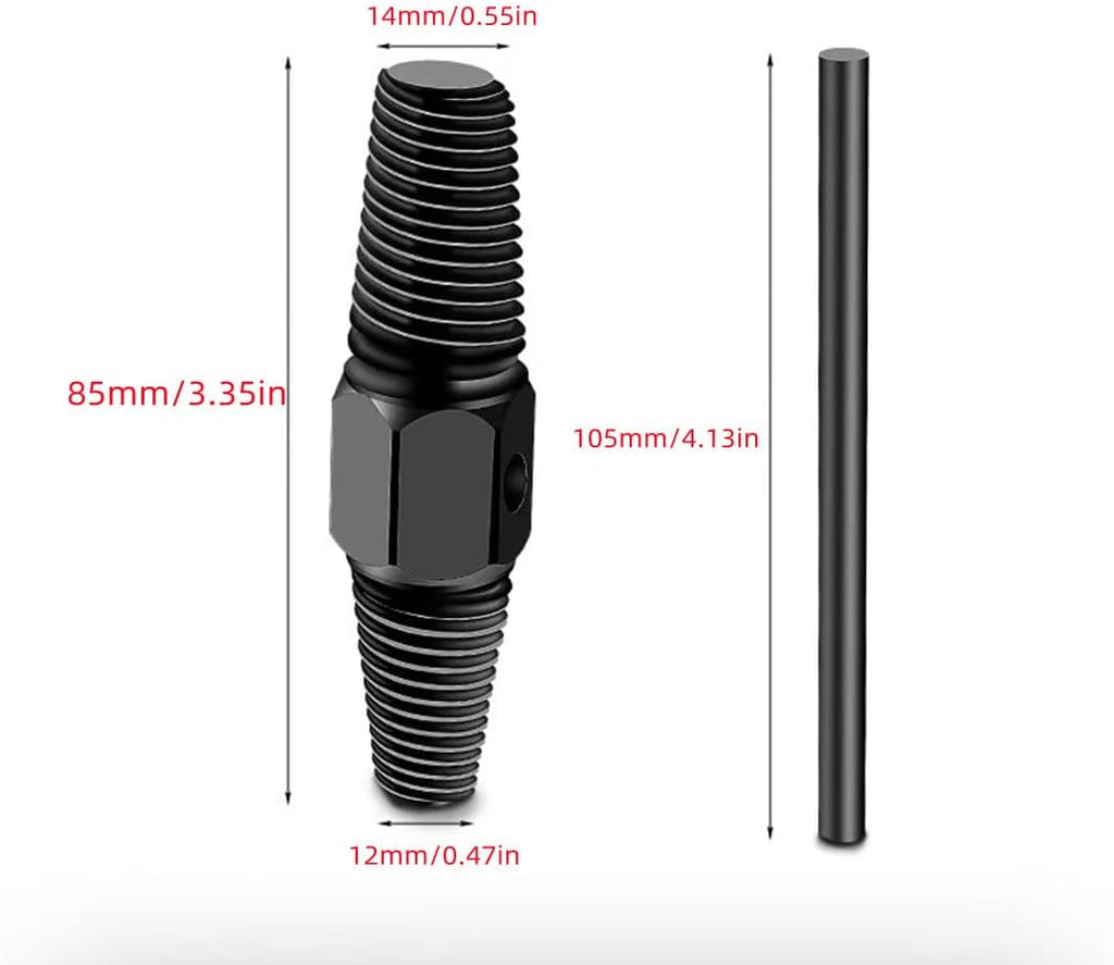 Screw Extractor- Dual-use Water Pipe Screw Removal Tool Broken Bolt Remover for 1/2 Inch 3/4 Inch Pipes Valve Faucet, Easy Out Stripped Screw and Damaged Bolt Extractor for Damaged Or Broken Screws