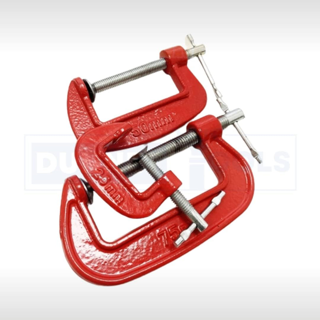 3pc Mini G-clamp Set Cast Iron Frame Swivel Shoe T-bar Handle DIY Clamps for Woodwork G Clamps C Clamp Joiner Woodworking Clamps Professional