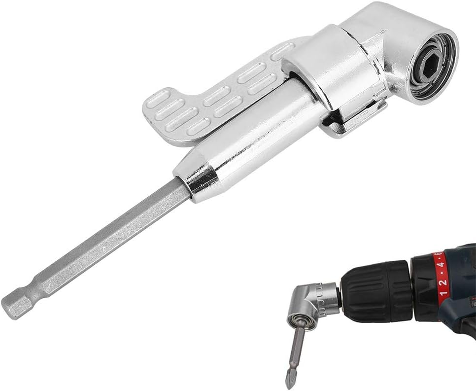 105 Degree Screwdriver, Labor Saving Drill Socket Adapter, Hex Shank Screwdriver Angled Bit Holder Electric Drill Tool