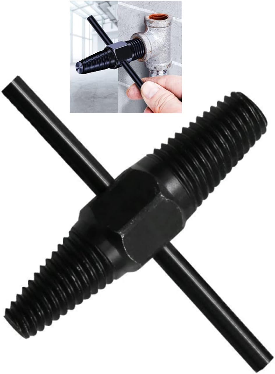 Screw Extractor- Dual-use Water Pipe Screw Removal Tool Broken Bolt Remover for 1/2 Inch 3/4 Inch Pipes Valve Faucet, Easy Out Stripped Screw and Damaged Bolt Extractor for Damaged Or Broken Screws