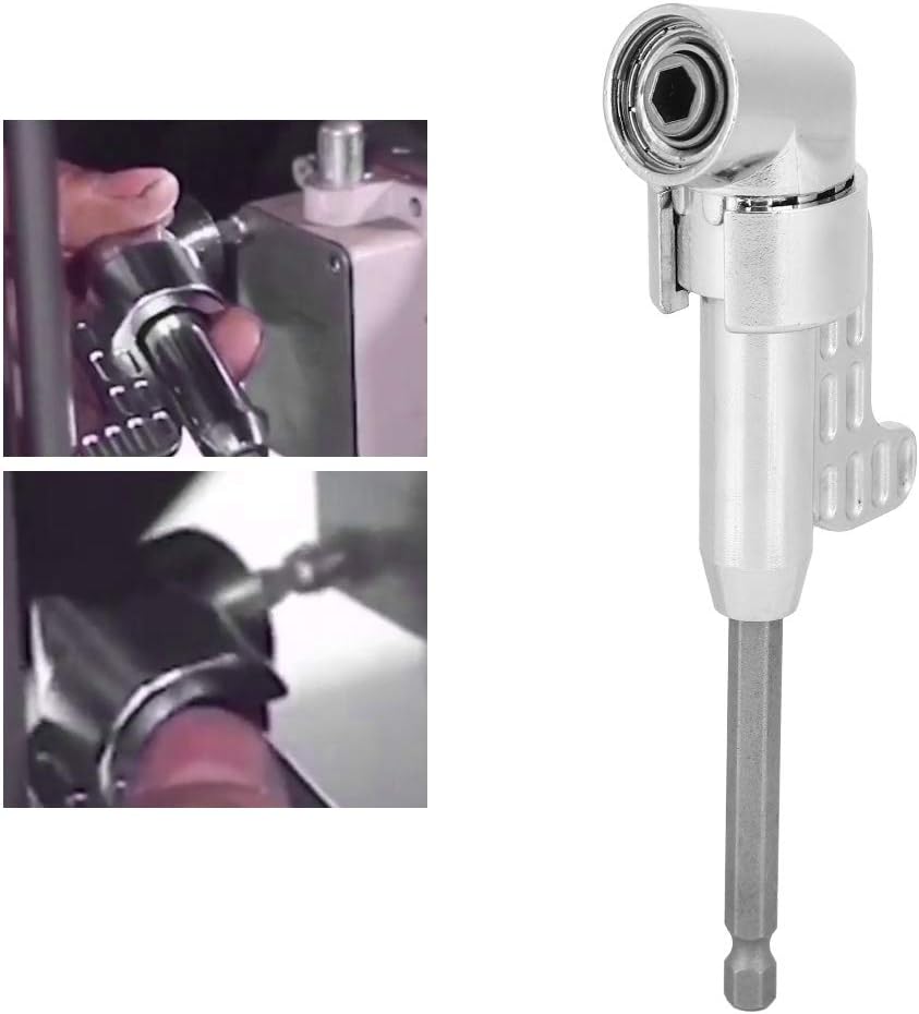 105 Degree Screwdriver, Labor Saving Drill Socket Adapter, Hex Shank Screwdriver Angled Bit Holder Electric Drill Tool