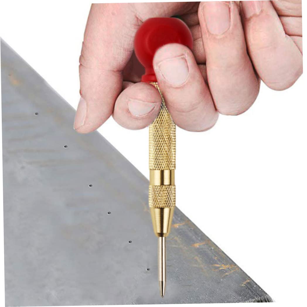 NIDONE Central Hole Brass Automatic Spring Punch Tool for Wood Plastic Steel Wood Steel