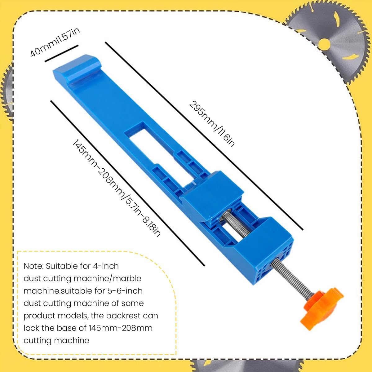 Serplex® Clamp Circular Saw Guide for 4-Inch Dusty Cutting Machines, Adjustable Cutting Machine Base Guide for Precision Woodworking, Marble Cutting, DIY, and Professional Use, Fits 145mm-208mm Models