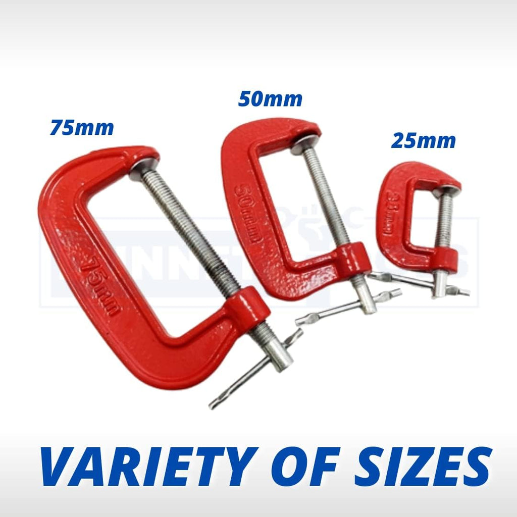 3pc Mini G-clamp Set Cast Iron Frame Swivel Shoe T-bar Handle DIY Clamps for Woodwork G Clamps C Clamp Joiner Woodworking Clamps Professional