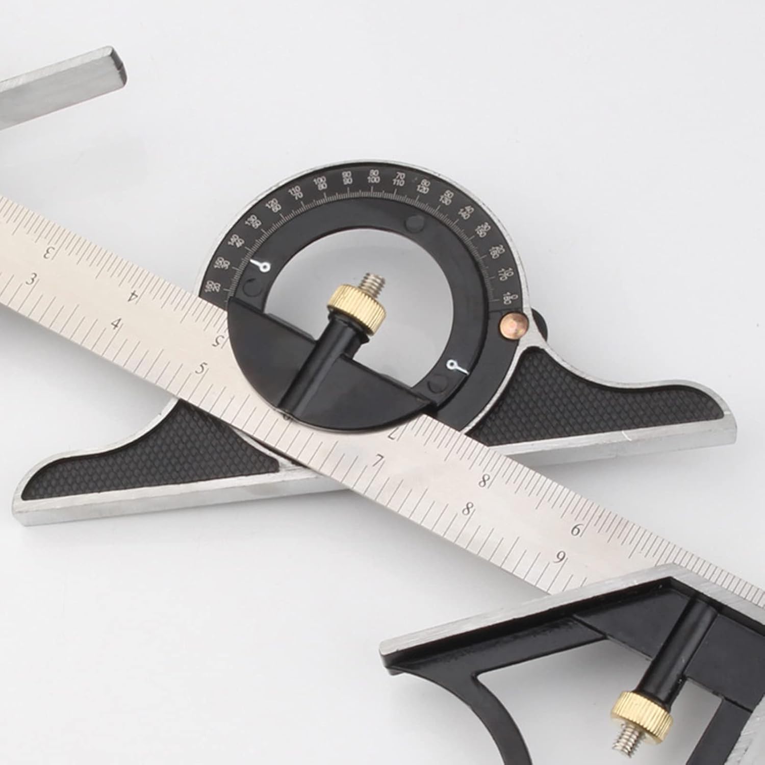 Square Angle Ruler,3Pcs/Set 300mm Stainless Steel t Square Ruler Adjustable Sliding Combination & Protractor Level Measure Measuring Set