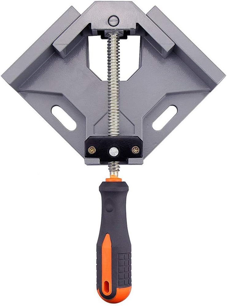 WEICHUAN Aluminum Alloy Right Angle Clamp 90 Degree Angle Clamp Corner Clamp Right Angle Vise Adjustable Frame Clamp With Adjustable Swing Jaw for DIY Woodworking(Pack of 1)