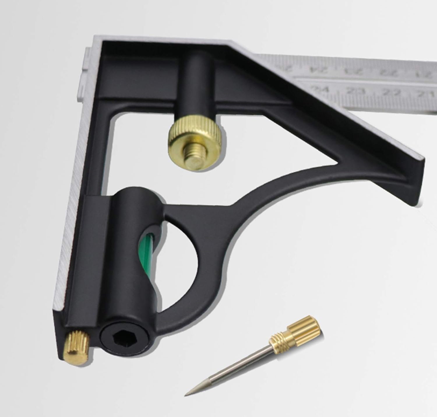 Square Angle Ruler,3Pcs/Set 300mm Stainless Steel t Square Ruler Adjustable Sliding Combination & Protractor Level Measure Measuring Set