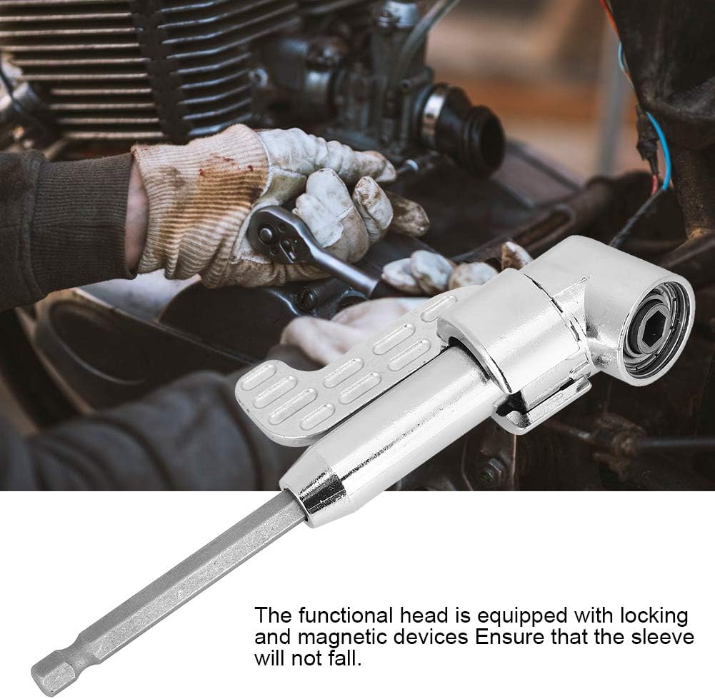 105 Degree Screwdriver, Labor Saving Drill Socket Adapter, Hex Shank Screwdriver Angled Bit Holder Electric Drill Tool