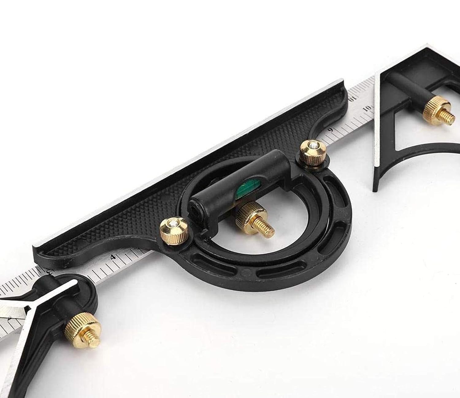 Square Angle Ruler,3Pcs/Set 300mm Stainless Steel t Square Ruler Adjustable Sliding Combination & Protractor Level Measure Measuring Set