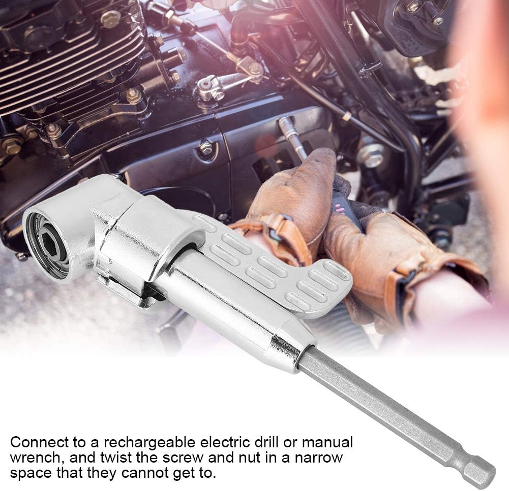 105 Degree Screwdriver, Labor Saving Drill Socket Adapter, Hex Shank Screwdriver Angled Bit Holder Electric Drill Tool