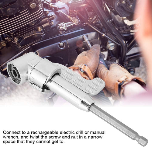 105 Degree Screwdriver, Labor Saving Drill Socket Adapter, Hex Shank Screwdriver Angled Bit Holder Electric Drill Tool