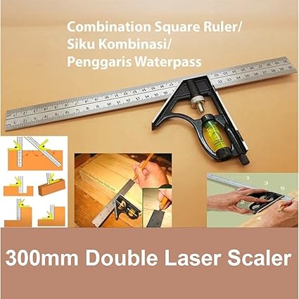 Multi-Function Universal Steel Ruler (300 mm)