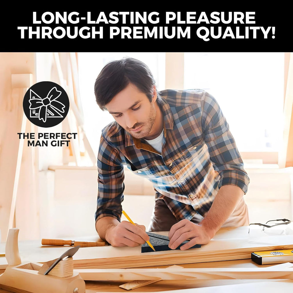 Alfresco 180 mm Speed Square, Metric Triangle Set Square of Carpenters Tools, Combination Square Triangular Ruler for Carpentry, Woodworking, Roofing, Framing, Engineering, Tiling (black)