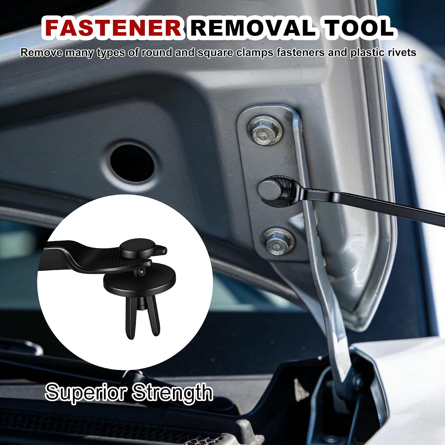 ELDHUS Car Clips Fastener Remover Tool - Door Panel Removal Tool Automotive Clip Puller Kit, Remove Rivet Fasteners Plier Push Pin Upholstery Repair Pry Tools