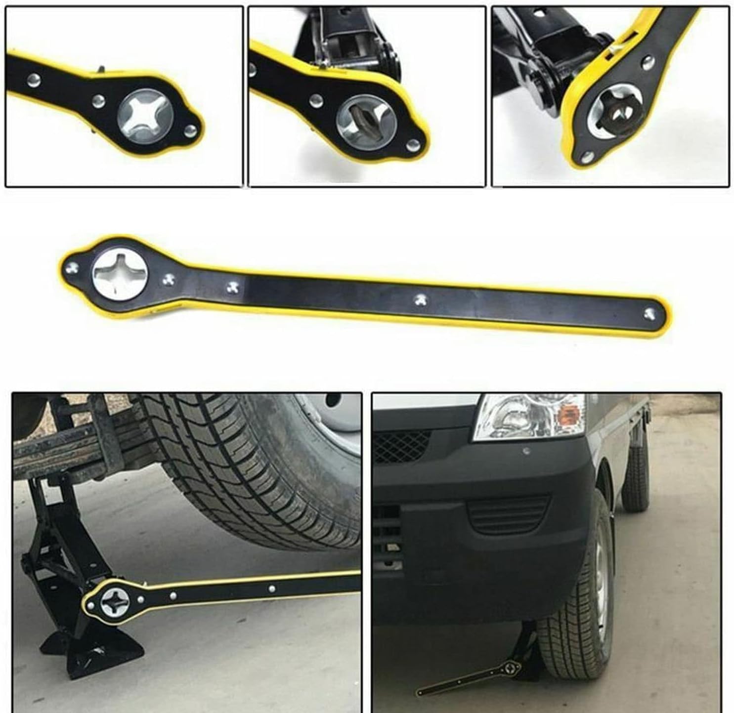 Madashop Car Jack Ratchet Wrench, 34cm Heavy-Duty Handle, Metal Scissor Jack Tool for Cars, SUVs, Vans