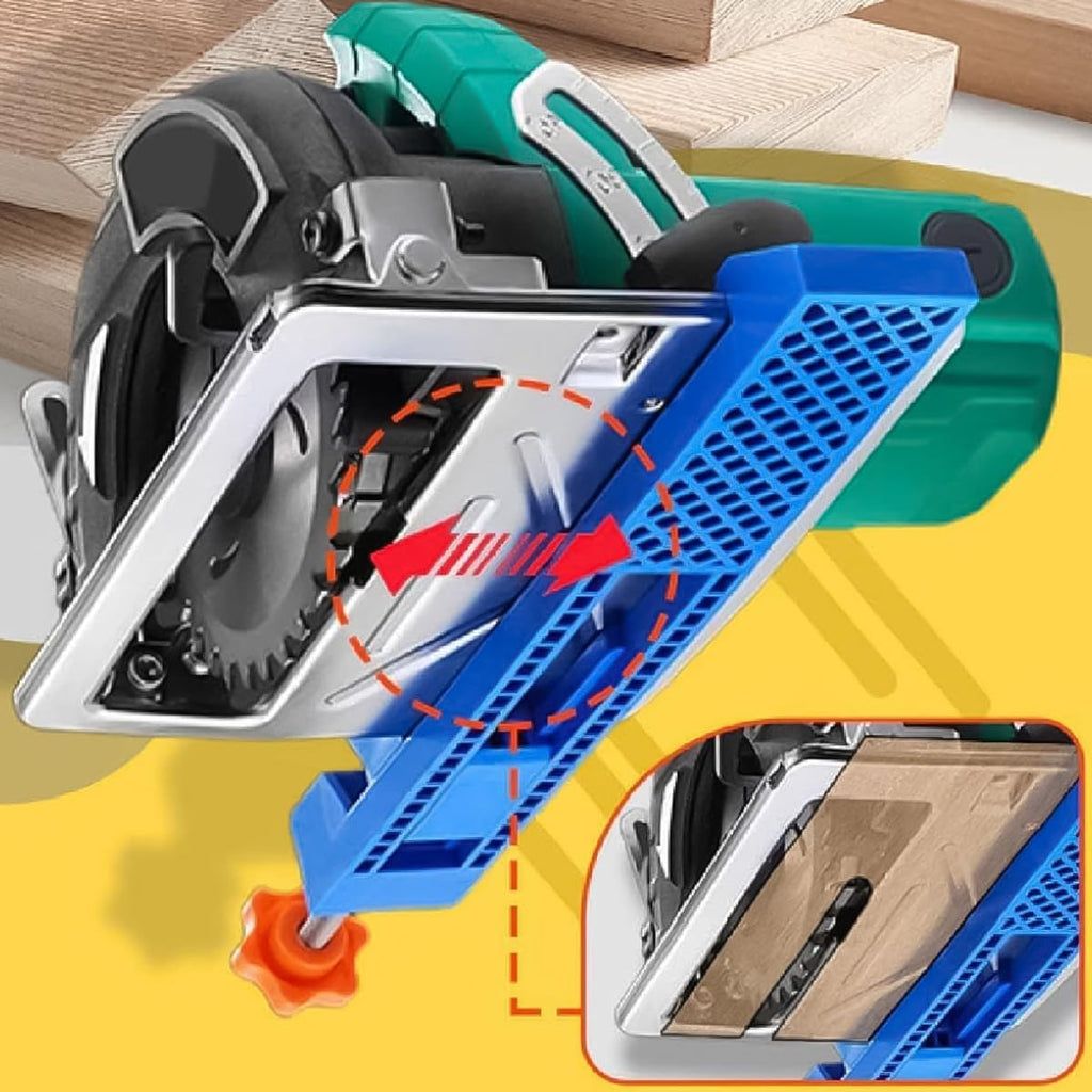 Serplex® Clamp Circular Saw Guide for 4-Inch Dusty Cutting Machines, Adjustable Cutting Machine Base Guide for Precision Woodworking, Marble Cutting, DIY, and Professional Use, Fits 145mm-208mm Models
