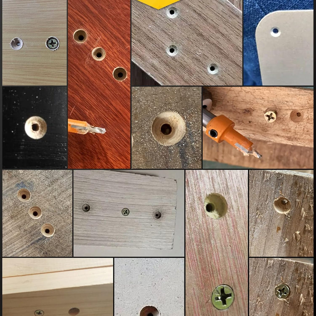 ALKOF Hole saw kit Countersink Drill Bit Set Adjustable Center Drill Chamfer Bit Woodworking Counter Sink Drill Bit (Size : 3mm)