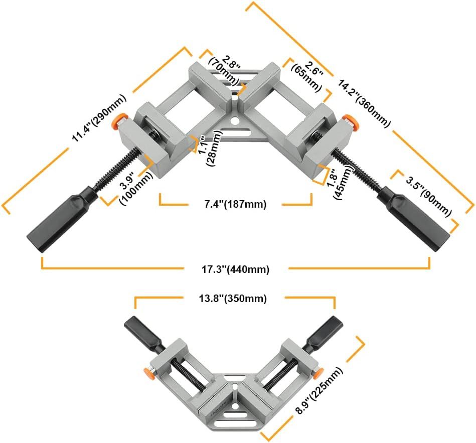 9-Inch Corner Clamp With 2 Handles